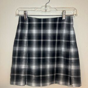Brandy Melville Blue and White Mini A-line Skirt Casual